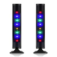 TV Gaming Bluetooth Speakers, Raster Light Dancing Speakers Twin Tower Speakers,Floor Standing Loudspeaker Home Audio with Colors LED Lights Package of Pair