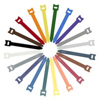 Patu Reusable Fastening Cable Ties - Hook and Loop Cord Management Wire Organizer Straps, 30 Pcs 3 Inch Resistor Color Code Assorted, 10 Colors