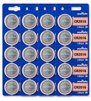 Murata CR2016 Battery 3V Lithium Coin Cell - Replaces Sony CR2016 (20 Batteries)