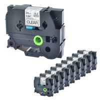 NineLeaf 10 Pack Standard Laminated Label Tape Cartridge Compatible for Brother P-Touch TZe-151 TZ151 TZe151 Black on Clear 0.94 Inch 26.2 Feet (24mm 8m)