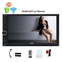 Newest 7 inch Lollipop Android 5.1 Car Stereo Double 2Din Radio in Dash Muti-Touchscreen 1080P Video Player Quad-Core GPS Navigation Support WiFi Bluetooth RDS USB/SD/3G/OBD2/Subwoofer/Mirrorlink