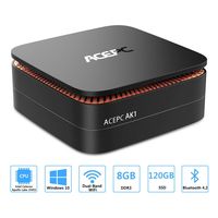 ACEPC AK1 Mini PC Intel Celeron Apollo Lake J3455 Processor(up to 2.3GHz) Windows 10 (64-bit) Desktop Computer[8GB RAM/120GB mSATA SSD/2.4G+5G Dual WiFi/Gigabit Ethernet/4K]