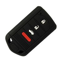 KMT Silicone Car Remote Key Fob Case Holder Cover Shell Jacket Skin For ACURA MDX RDX TL TLX IL TSX ZD Smart Key (Black) Pack of 1