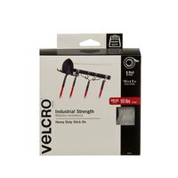 VELCRO Brand - Industrial Strength | Indoor & Outdoor Use | Superior Holding Power on Smooth Surfaces | Size 10ft x 2in | Tape, White - Pack of 1