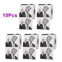 Himamk 10 Rolls Donald Trump 2020 Toilet Paper Roll with President,Political Humor Funny Novelty Toilet Paper, Roll Gag Prank Joke Gift D,D2Finger