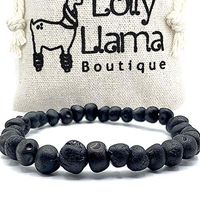 Adult Raw Baltic Amber Bracelet - All Natural Pain Relief for Adults to Help Migraines, Sinus, Arthritis and More! Raw Dark Cherry (Small)