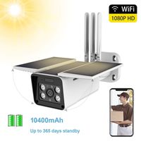 FUVISION Solar Powered Outdoor Security Camera,1080P WiFi Camera Wireless,IP66 Waterproof,2-Way Audio,Night Vision,Motion Detection,Smart Outdoor Surveillance Cam-iOS/Android App