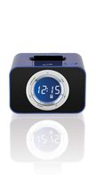 iLive ICP211BU Digital Clock with FM Radio, Alarm and iPod/iPhone Dock (Blue)