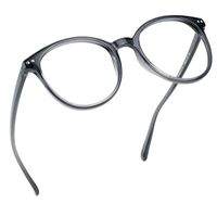 LifeArt Plastic Blue Light Blocking Glasses,Oval Computer Reading Glasses,Transparent Lens,Reduce Headaches&Eyestrain,Stylish for Women/Men,+0.50 Magnification