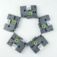 Brodex Compatible TZ231 TZe231 TZ-231 Label Tape for Brother P-Touch Printers, Black on White, 12mm Wide x 8m Length 5 Pack