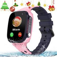 Kids Smart Watch Phone for Boys Girls IP67 Waterproof GPS Tracker Smartwatch with Two Way Call Camera Flashlight SOS Voice Chat Alarm Clock Games 1.44" Touchscreen Watches Christmas Birthday Gifts