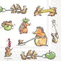 Celebrate the Home Silly 3-Ply Paper Luncheon Napkins, Funny Hedgehogs, 20-Count