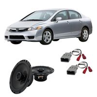Compatible with Honda Civic DX 2006-2011 Front Door Factory Replacement Harmony HA-R65 Speakers New