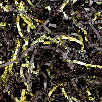 Crinkle Cut Metallic Mix Shredded Paper 1/2 Pound - Shred Gift Basket Filling and Packing by Emerald Craft & Hobby (Brown and Gold)