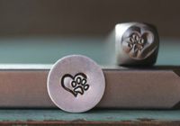 Brand New Supply Guy 6mm Heart with Dog Paw Metal Punch Design Stamp CH-141