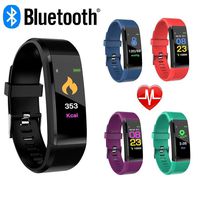 CNPGD Smartwatch Bracelet Fitness Tracker Sports Waterproof Color Touchscreen Heart Rate & Blood Pressure Monitor Pedometer Compatible for IOS IPHONE Android (Samsung LG) for Kids, Men and Women Black