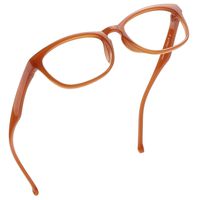 LifeArt Blue Light Blocking Glasses, Anti Eyestrain, Computer Reading/Gaming/TV Glasses for Women, Anti UV, Anti Glare (Orange, No Magnification)