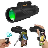 Ceenda Monocular Telescope,12x50 HD BAK4 Prism Waterproof High Power Monocular with Phone Photography Adapter and Wireless Remote Control，Perfect for Bird watching Hiking Concerts