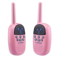 FLOUREON Walkie Talkies for Kids, 9 Channel 2 Way Radio 1 Miles Long Range Handheld Kids Walkie Talkies, Toys for Boys and Girls, Best Gifts Birthday for Outdoor Adventure Camping Hiking(Pink, 2 Pack)
