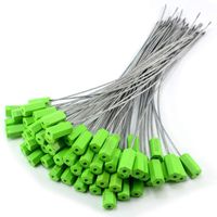 ZWY Green Pull-Tite Steel Security Cable Wire Seals 15.75'' Long Numbered Anti-Tamper Security Tags 50 Pcs