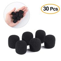 FEPITO 30 Pack Mini Size Microphone Windscreen Microphone Foam Covers for Lavalier Lapel Headset Mic Wireless Microphones