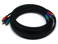 Monoprice 10ft 22AWG 3-RCA Component Video Coaxial Cable (RG-59/U) - Black