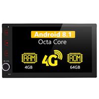 JOYING Android Car Stereo 4GB + 64GB Android 8.1 GPS Navigator with 4G SIM Card Slot - Support Android Auto/DSP/SPDIF/Fast Boot/Split Screen/Bluetooth/WiFi for Toyota Corolla 2017 2018 with Canbus