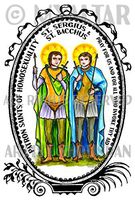 St Sergius & St Bacchus Patrons of Homosexuality 4"x6" Set of 6 Linen Postcards