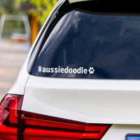 Aussiedoodle Hashtag Vinyl Car Sticker Decal #Aussiedoodle