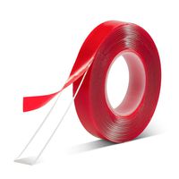 Double Sided Tape Heavy Duty-1/2"10' Acrylic Strong Adhesive Waterproof Removable Double Sided Mounting Tape Clear for Carpet Fix/Home Office Wall/DIY Crafts/Poster/LED Lights/Car Glass Decor