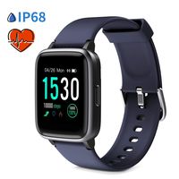 Glymnis Smart Watch Fitness Tracker IP 68 Waterproof Fitness Watch Activity Tracker with 1.3" Full Touch Color Screen with Heart Rate Monitor Sleep Monitor Step Calorie Counter (Blue)