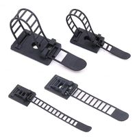 40 Pack Adhesive Cable Holder Cord Clips Wire Clamps Cable Ties Straps Small Large Wire Clip for Desk Home Office Car Multipurpose Black 2 Size