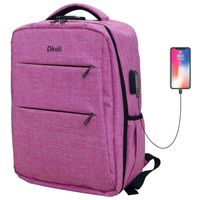 Travel Backpack Anti Theft Waterproof Laptop Backpack Large Diaper Bag Doctor Bag School Carry On Rucksack with USB Charging Port for Women & Men- Pink