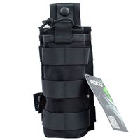 ROCOTACTICAL Tactical Radio Pouch - 1000D Tactical Molle Two Way Radios Holder Case For Walkie Talkies (Black)