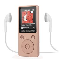 Fenleo MP3/MP4 Music Player, Portable Audio Player with Photo Viewer, FM Radio, Built-in Microphone, Voice Recorder, E-book, 1.8'' Screen, 32G TF Card Support(not included) with Headphone & Data Cable