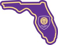 Orlando City SC Florida Sticker Vinyl Decal Label Stickers, Die-Cut Shape for Water Bottle Laptop Luggage Bike Laptop Car Bumper Helmet Waterproof Show Love Pride Local Spirit MLS Soccer