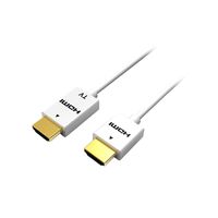 ACCL 10 Feet Ultra Slim Series High Performance HDMI Cable @ 10.2Gbps w/RedMere Technology Supports Ethernet, 3D, 4K and Audio Return - White, 4 Pack