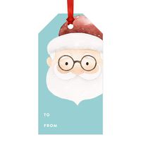 Andaz Press Christmas Classic Gift Tags, Big Santa Claus with Glasses, Merry Christmas, to from, 20-Pack