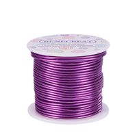 BENECREAT 18 Gauge Jewelry Craft Aluminum Wire 492 Feet Bendable Metal Sculpting Wire for Craft Floral Model Skeleton Making (Purple, 1mm)