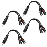 Seismic Audio SA-iEM2EF-4Pack 6-Inches Stage and Studio Patch Cable