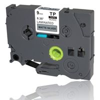 WJHHC 1PK Compatible for Brother P-Touch Laminated TZ M921 Tze-M921 Label Tape Cartridge TZe-M921 Black on Matte Silver 9mm x 8m