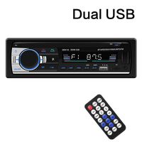 SARCCH Multimedia Car Stereo - Single Din LCD, BT Audio and Calling, Built-in Microphone, MP3 Player, WMA, USB, Auxiliary Input, FM Radio Receiver, Wireless Remote Control