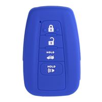 XUHANG Sillicone key fob Skin key Cover Remote Case Protector Shell for 2018 Toyota Camry Smart Remote blue