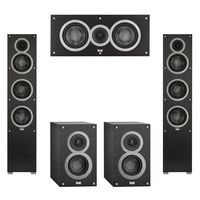 Elac 5.0 System with 2 Debut F5 Floorstanding Speakers, 1 Debut C5 Center Speaker, 2 Debut B4 Bookshelf Speakers