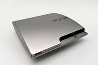 iCarbons Brushed Titanium Vinyl Skin for SLIM Playstation PS3