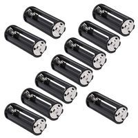 BestTong 3 x1.5V AAA Series Connection Plastic Cylinder Battery Storage Holder Case Adapter for Flashlight Torch Black 10 PCS