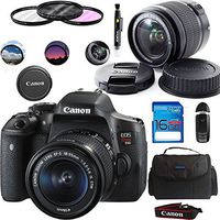 Canon EOS Rebel T6i DSLR Camera with 18-55mm STM Lens + Deal-Expo Essential Accessories Bundle