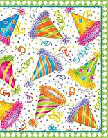 Caspari Birthday Gift Enclosure Cards 4pk Hats Off