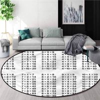 RUGSMAT Educational Non Slip Round Rugs,Mathematics Algebra Design Non-Slip Fabric Round Rugs for Bedroom Round-71