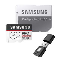 100% Original Samsung PRO Endurance Class 10 Micro SD Card Flash TF Microsd Memory Card 32GB U1 with Adapter and Card Reader
